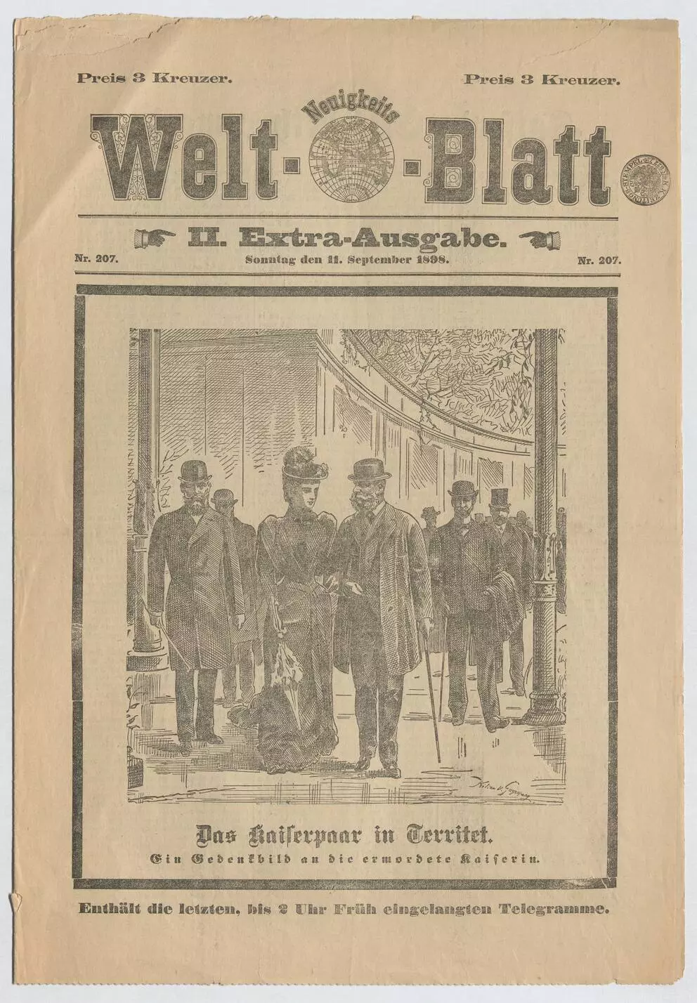 Extra-Ausgabe zum Tod der Kaiserin