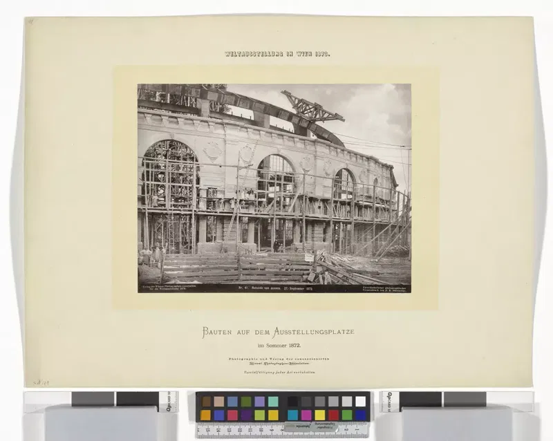 Die Rotunde als Baustelle, 1872