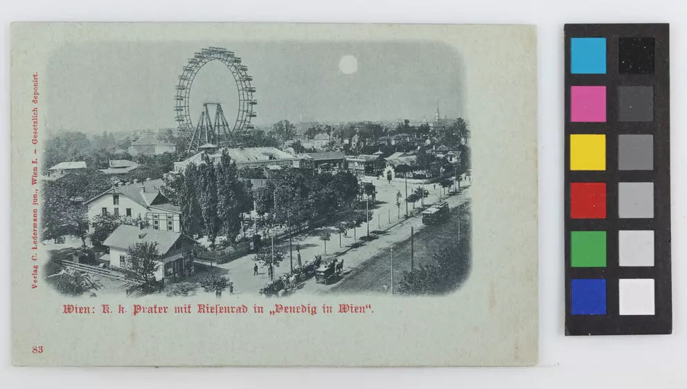 Das Riesenrad im Mondschein, um 1898