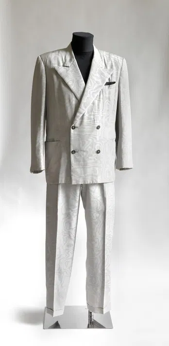 Hose des zweiteiligen Bühnenanzugs von Helmut Lang für Falco, 1984, Wien Museum