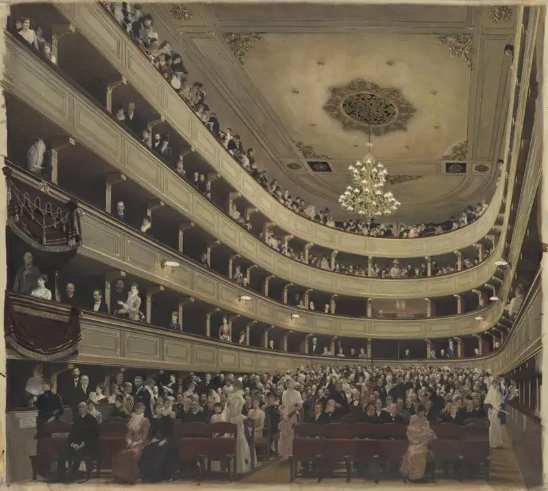 Gustav Klimt, Zuschauerraum im Alten Burgtheater, 1888–1889