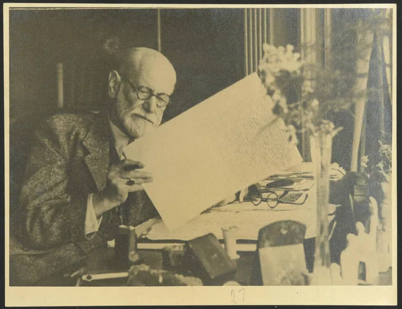 Sigmund Freud in London, Foto von 1938.