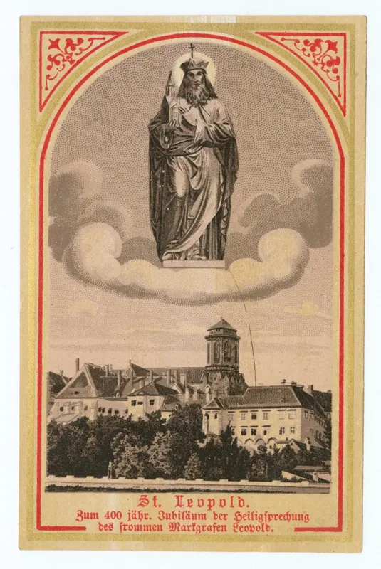 Andachtsbild des heiligen Leopold zum 400-jährigen Jubiläum seiner Heiligsprechung, 1885.