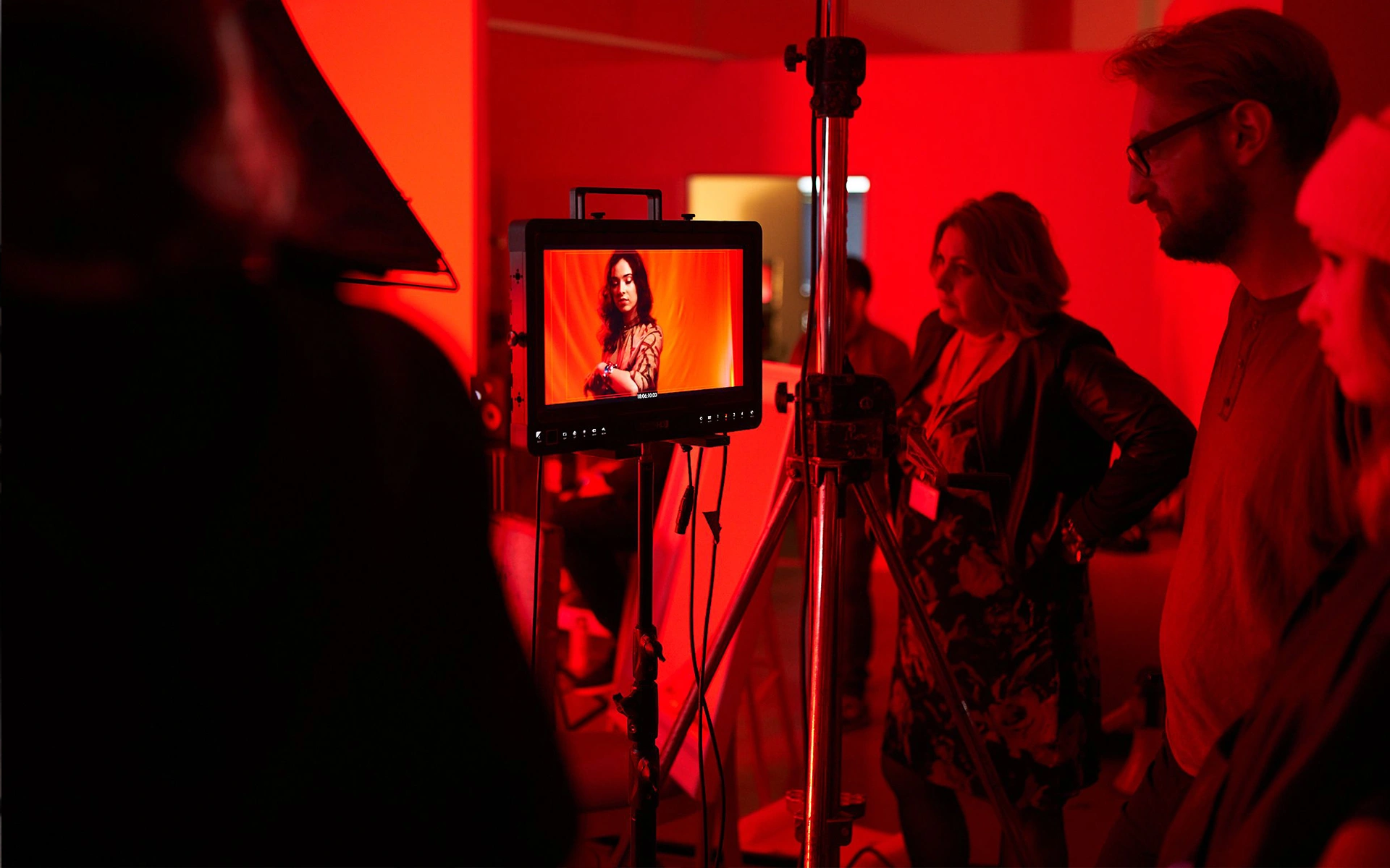 Studio equipment on set