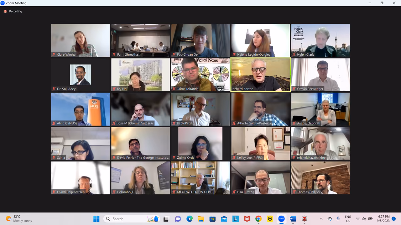 Screenshot of online meeting for May 9, 2023