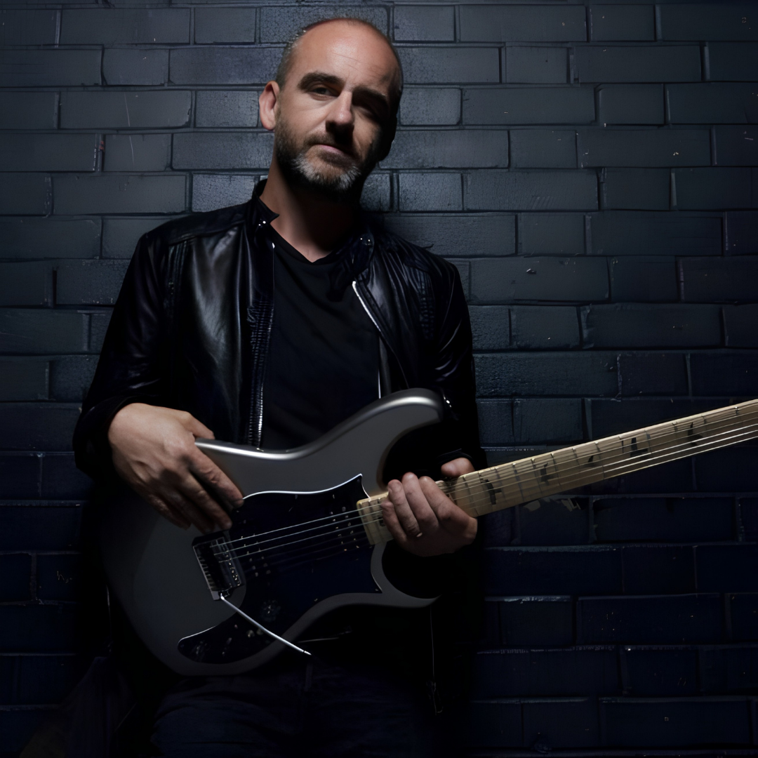 Rob Harris, leather jacket portrait
