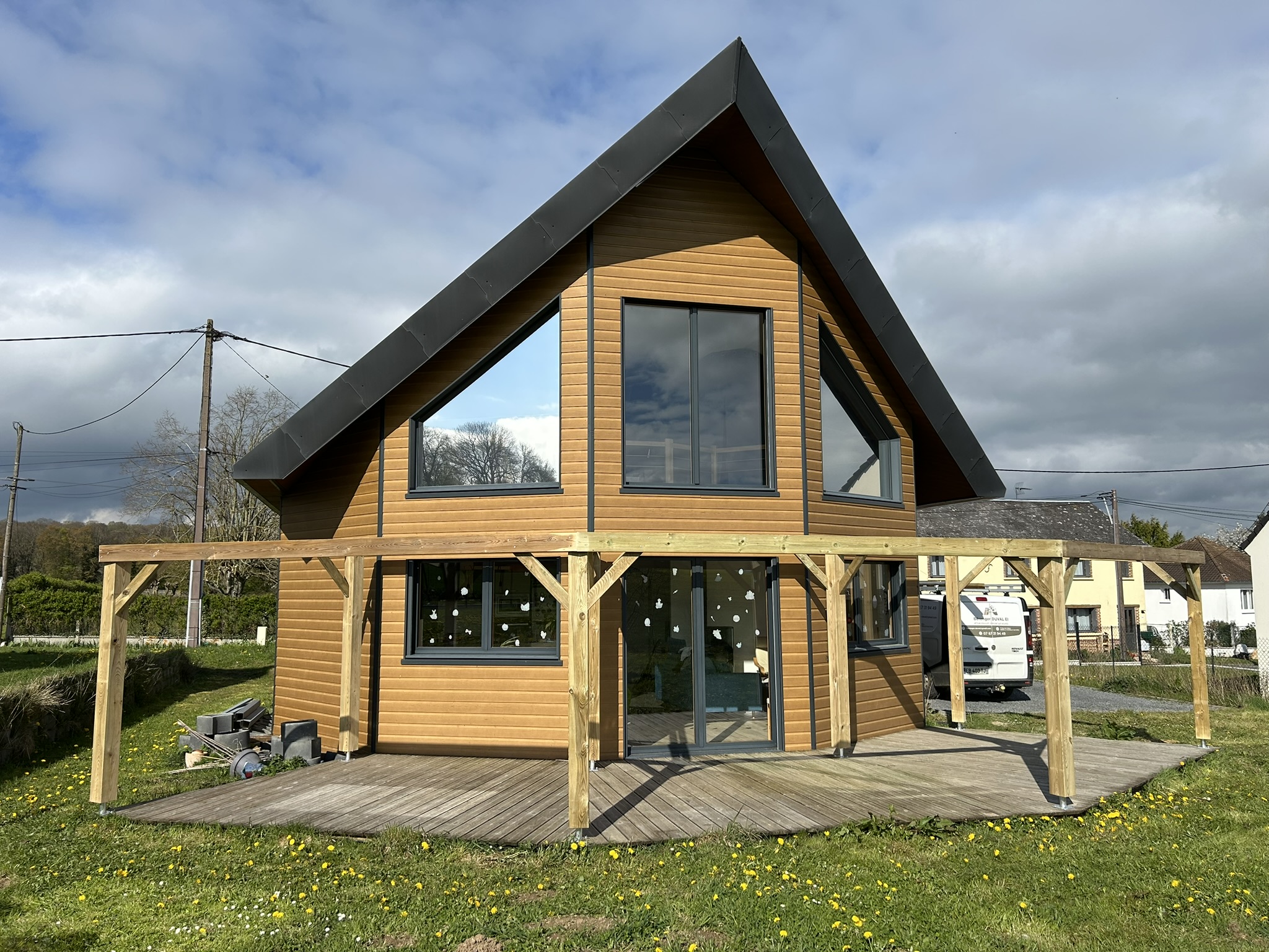 Maison a ossature bois construite dans le Beauvaisis
