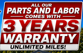 3 years unlimited miles parts and labor warranty
