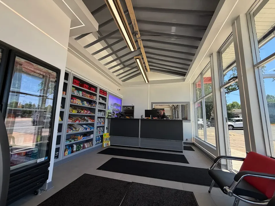 Reception counter and seating inside Nutley Street Service Center