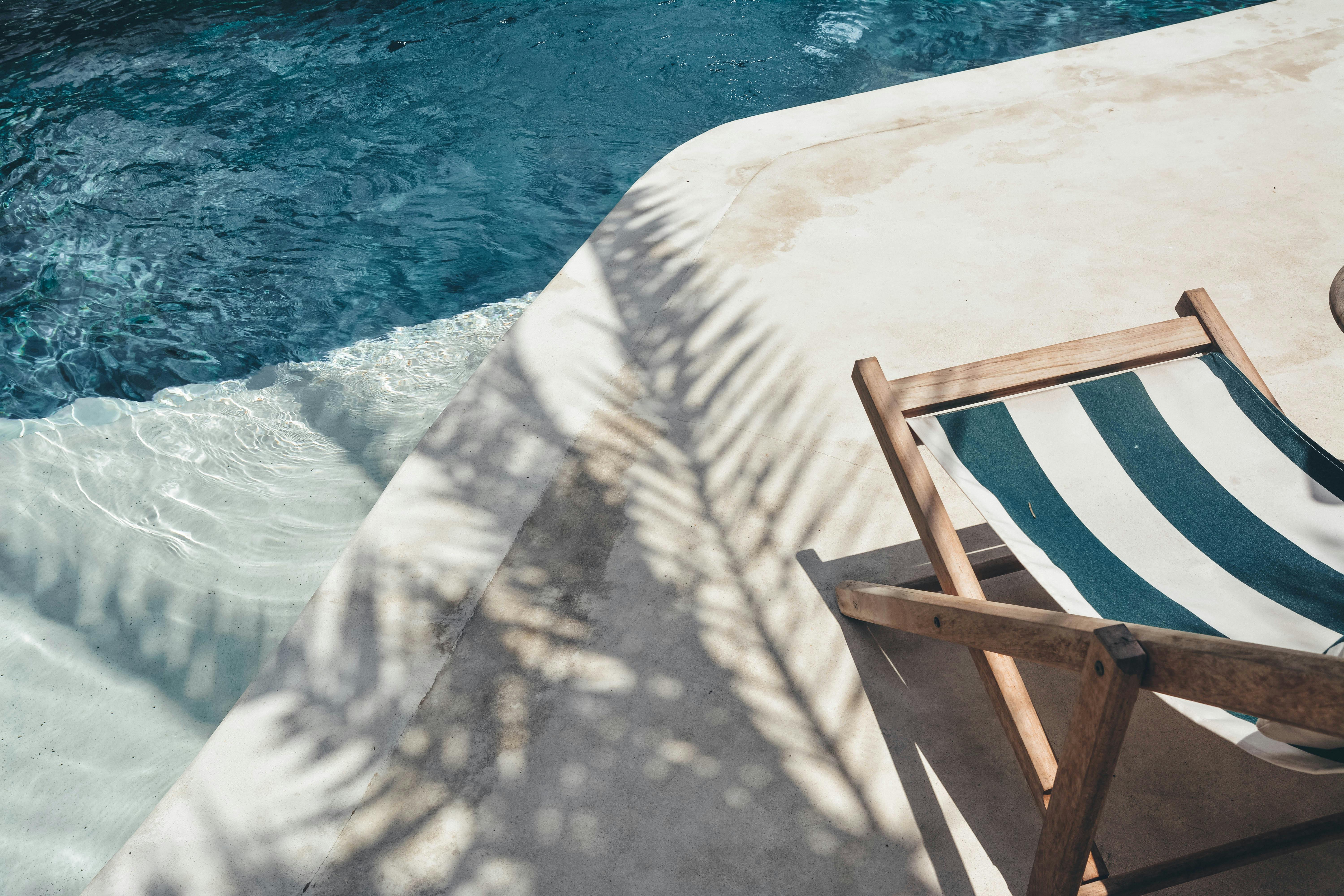 People in pool stock image