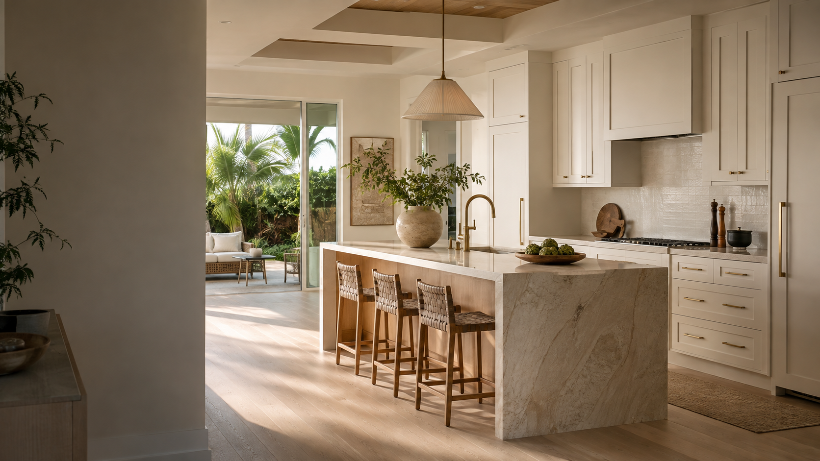Editorial concept of an elevated coastal kitchen renovation