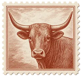 Longhorn stamp