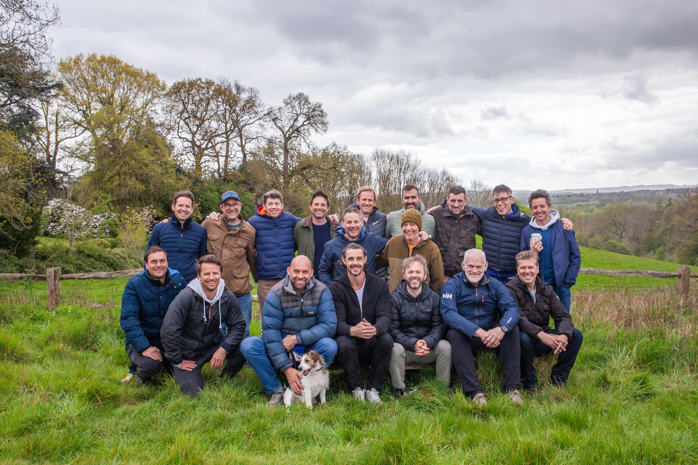 The Monumental membership together at a Monksmead retreat