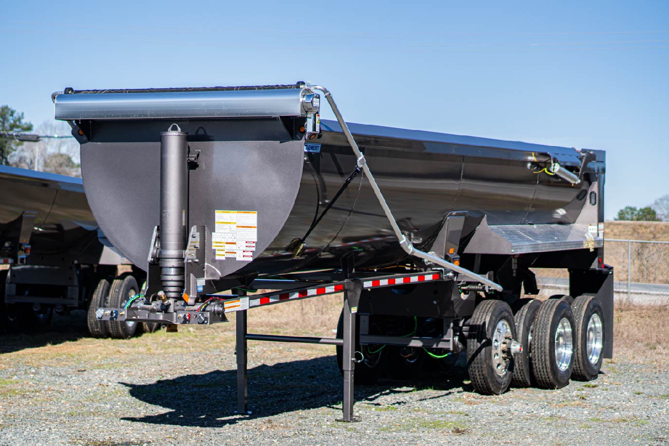 Grey RockStar rock hauling trailer