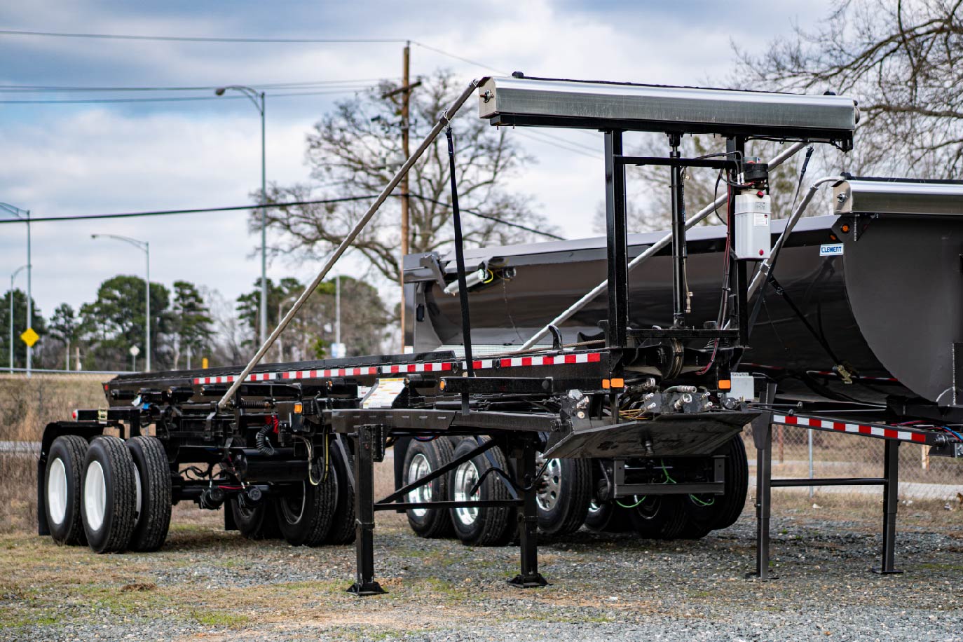 Black RollStar Bridger roll-off trailer
