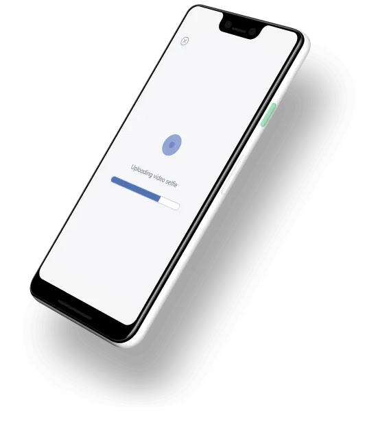 A white smartphone with the google logo on it.