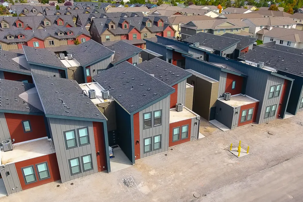Drone View of Apartments 