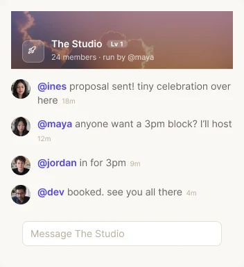 Crew members celebrating progress and arranging their next session.