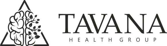 Tavana Health Group logo with a stylized brain and tree inside a triangle.