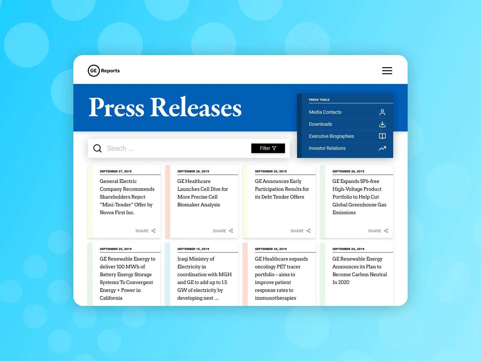 Daily UI Challenge: Day 051 — Press Page