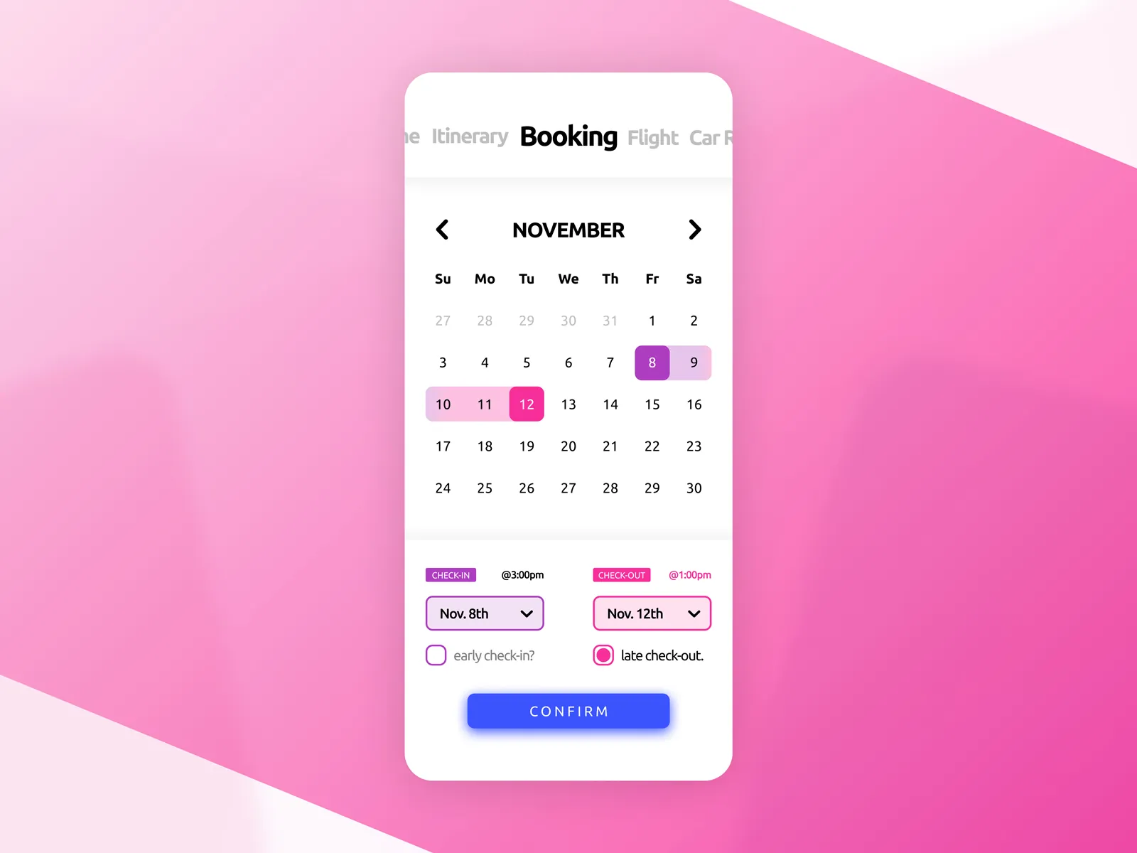Daily UI Challenge: Day 080 — Date Picker