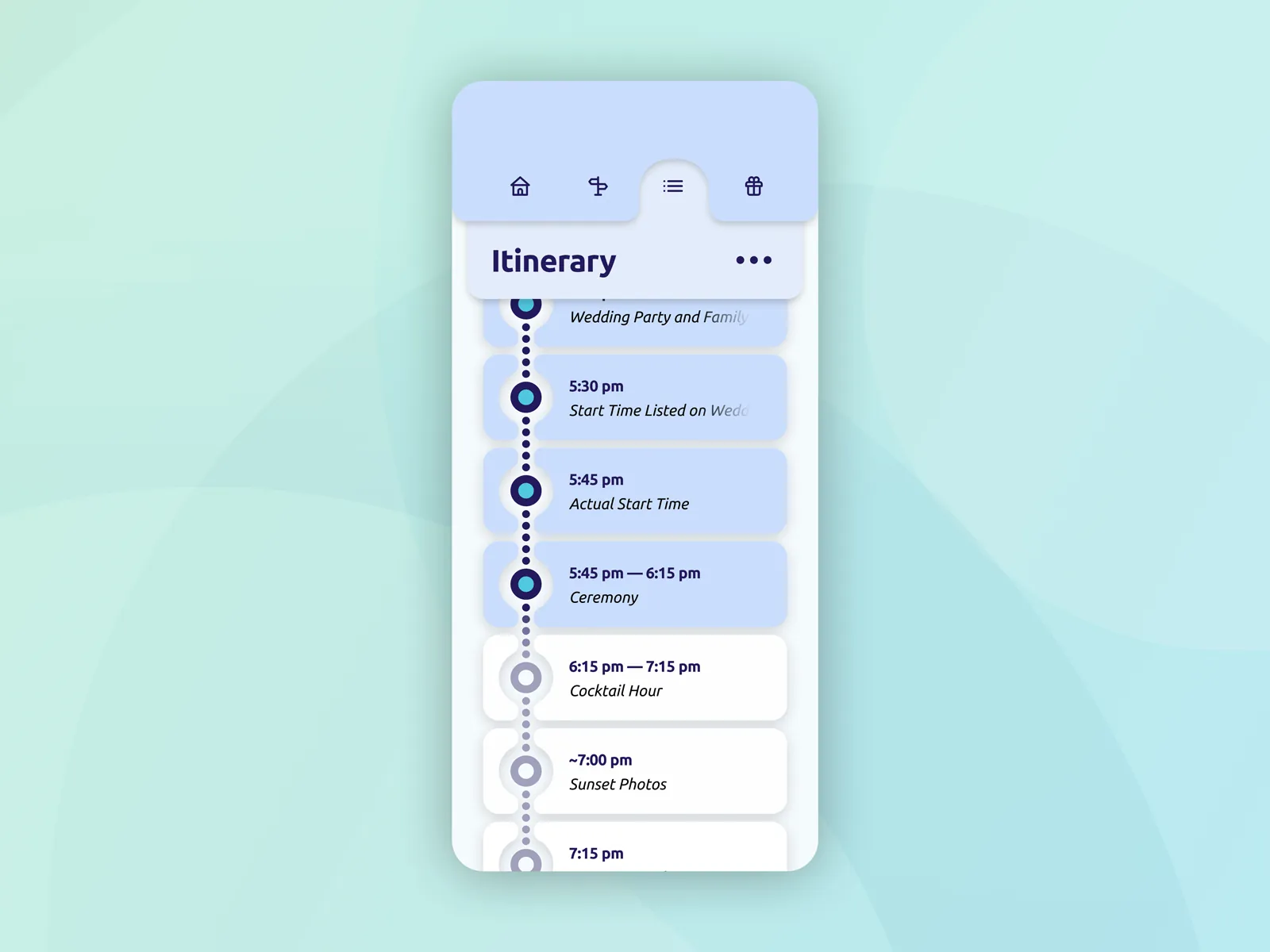 Daily UI Challenge: Day 079 — Itinerary