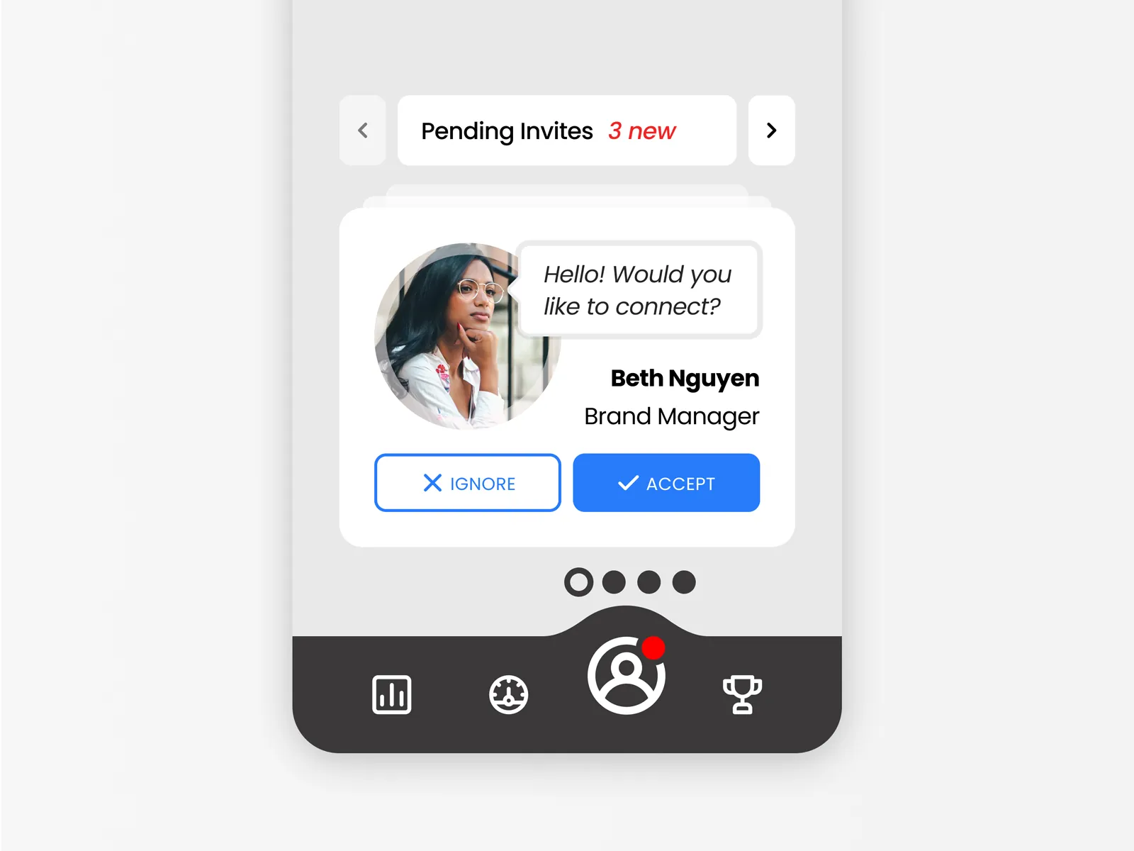 Daily UI Challenge: Day 078 — Pending Invitation
