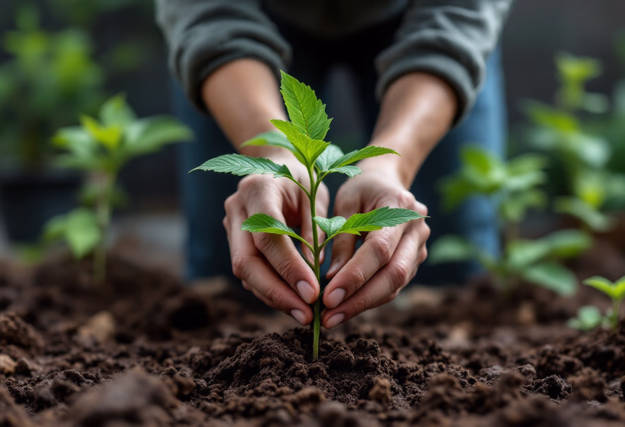 image of community members planting trees