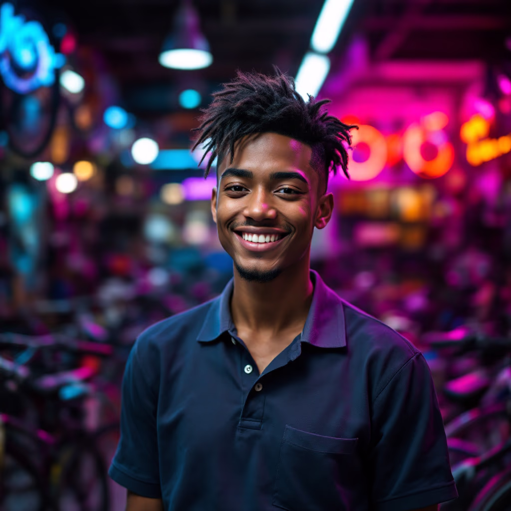 [team] image of individual team member (for a bicycle shop)
