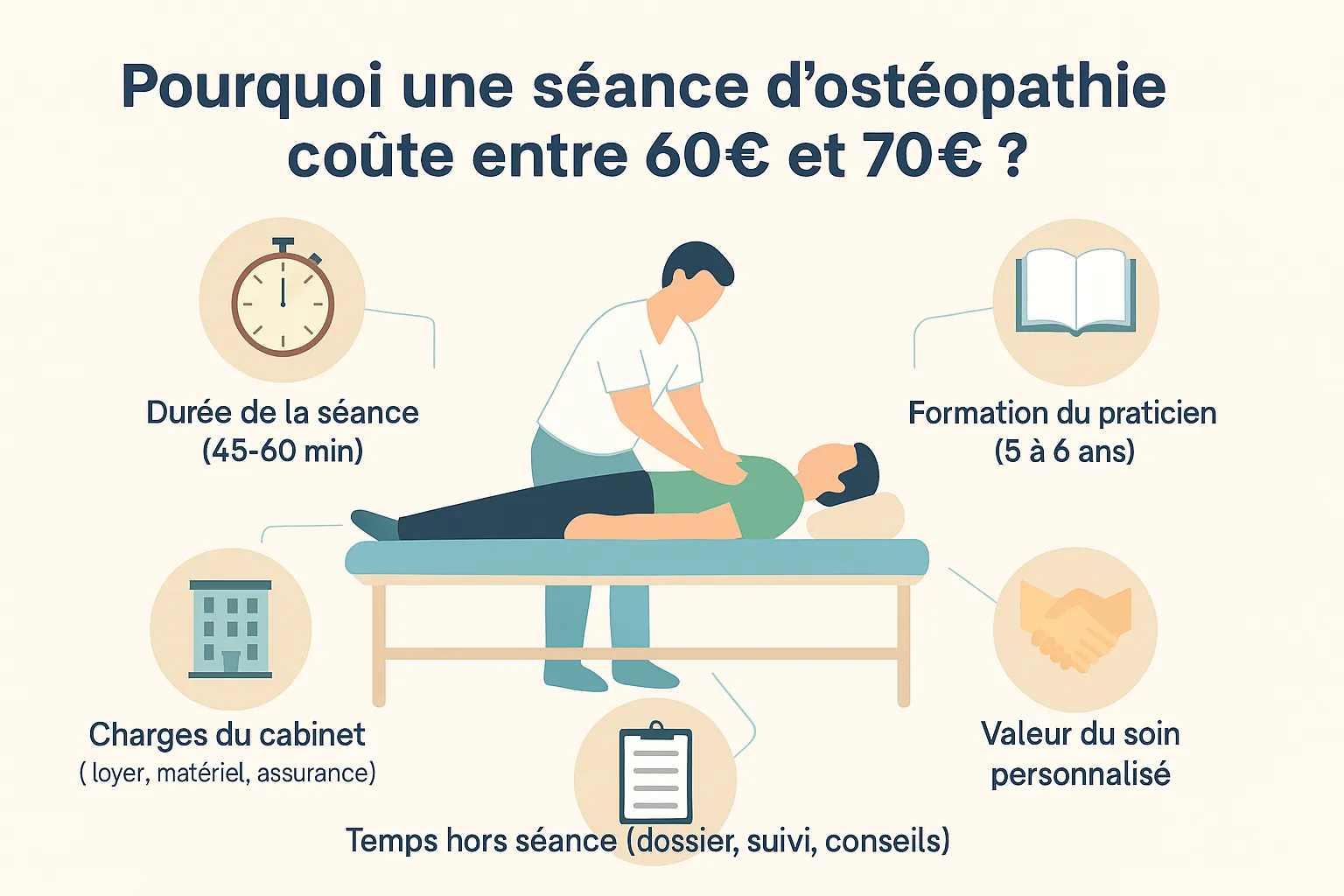 Pourquoi une séance d’ostéopathie coûte entre 60 € et 70 € ? Une exploration complète et transparente