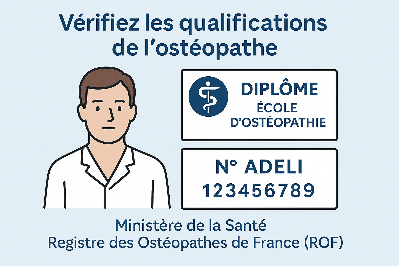 les qualifications de l'ostéopathe