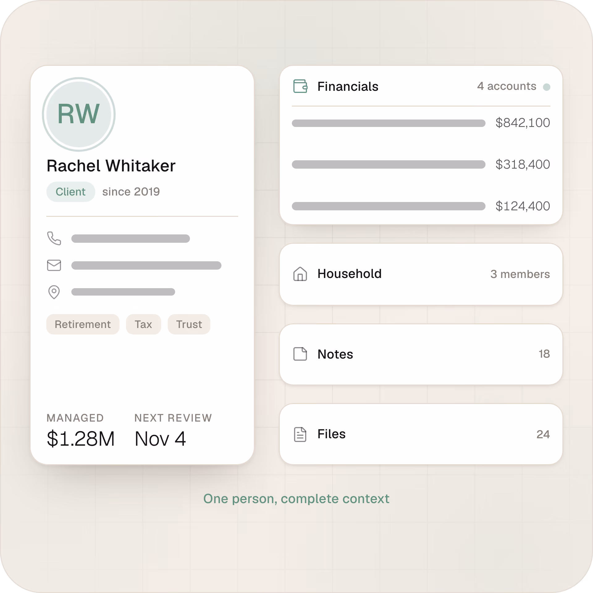Placeholder for a Contact Management product screenshot