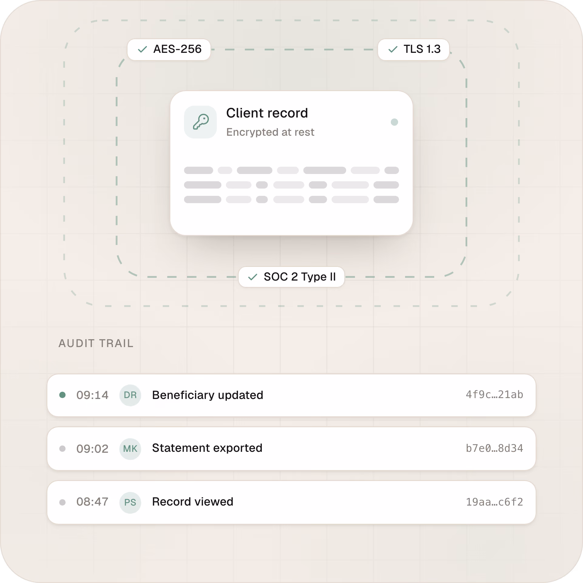 Placeholder: firm-level data isolation and encryption settings in Omega