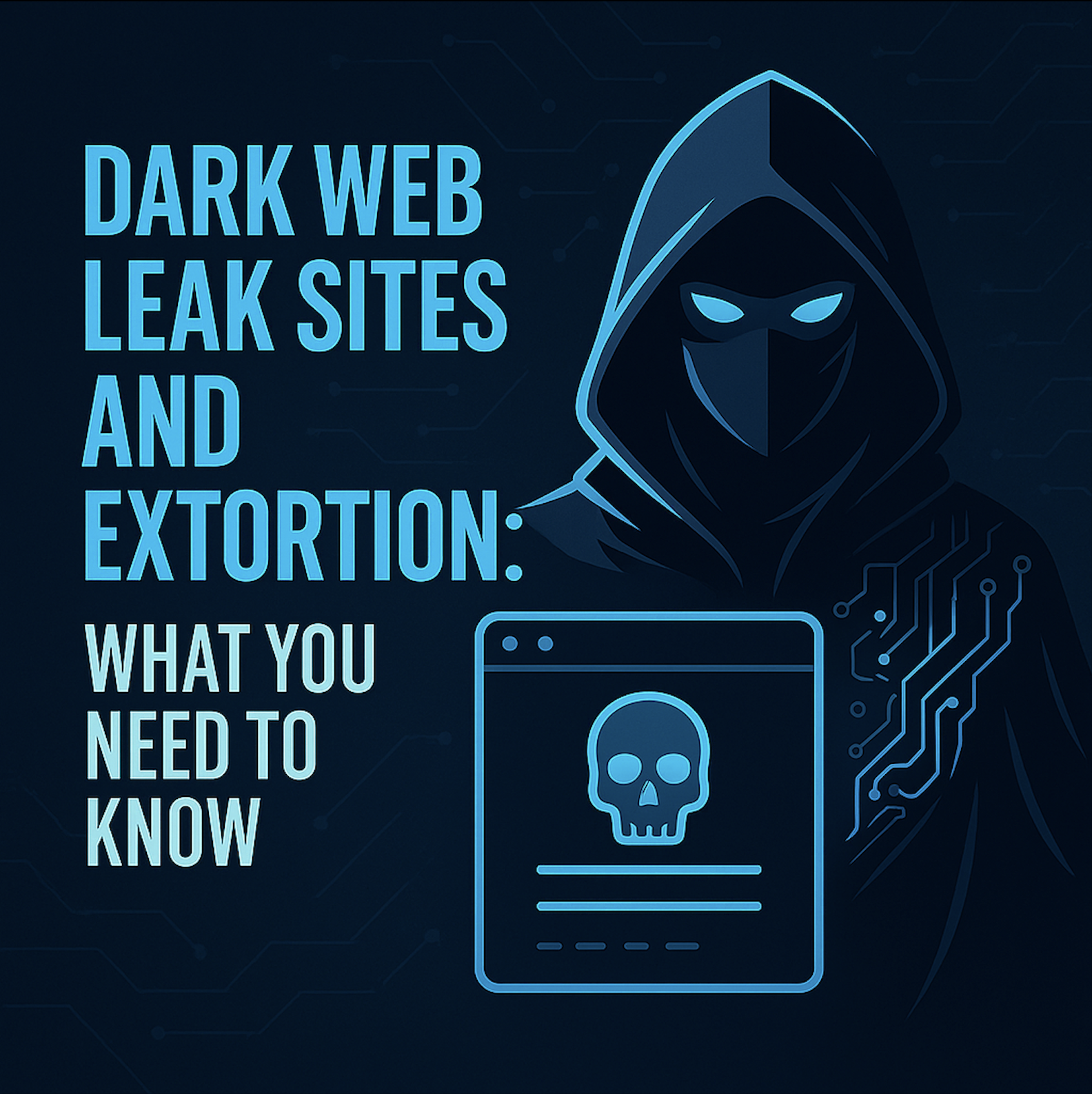 Illustration for “Dark Web Leak Sites and Extortion: What You Need to Know”