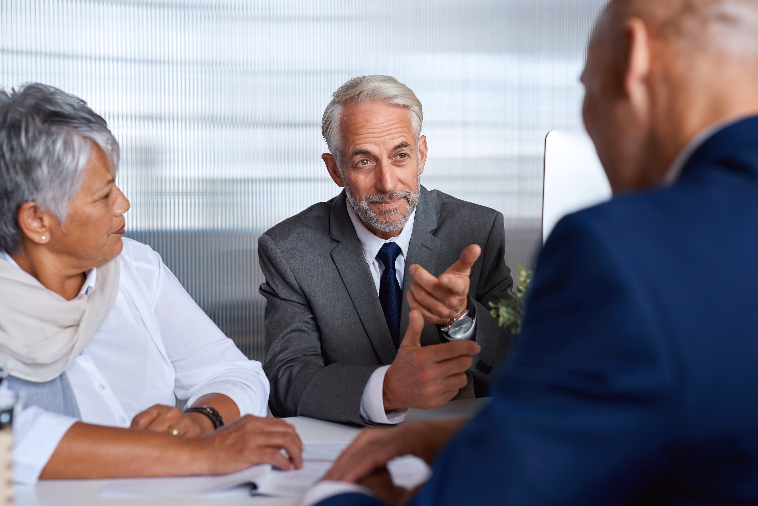 A senior HR professional in a coaching session