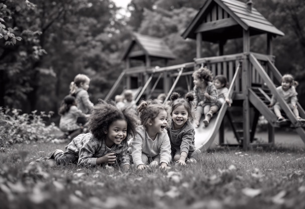 image of a preschool outdoor play activity