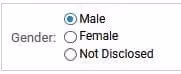 Gender Filed
