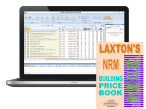 Estimating software, EValuate, on laptop screen
