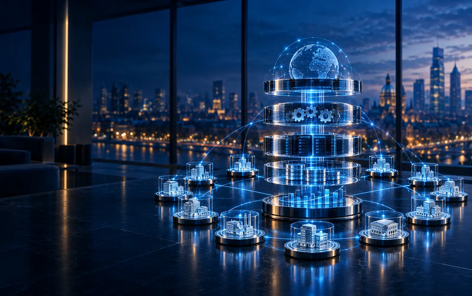 Global Dynamics 365 Finance platform connecting processes, entities, data and governance.