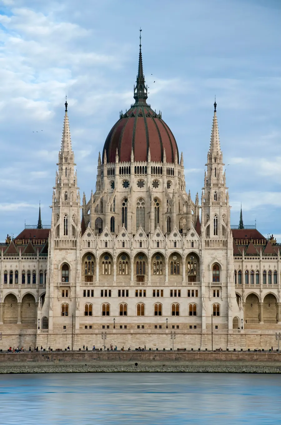 The Hungarian Parliament Building on the bank of the Danube in Budapest