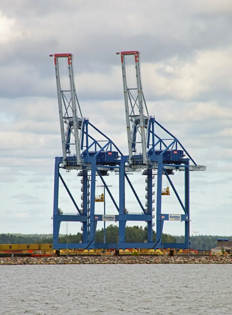 Two container cranes at the Port of Helsinki
