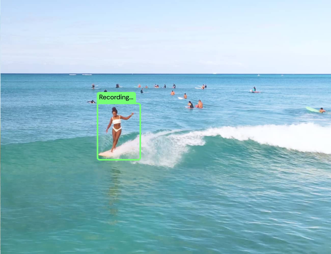 Surflens starts a record when a surfer catches a wave