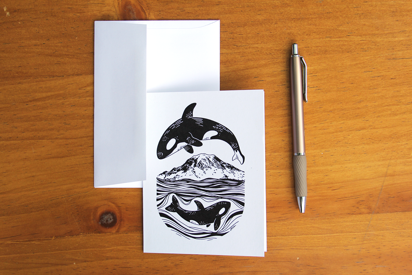 J. Reitan Designs Orca Greeting Card