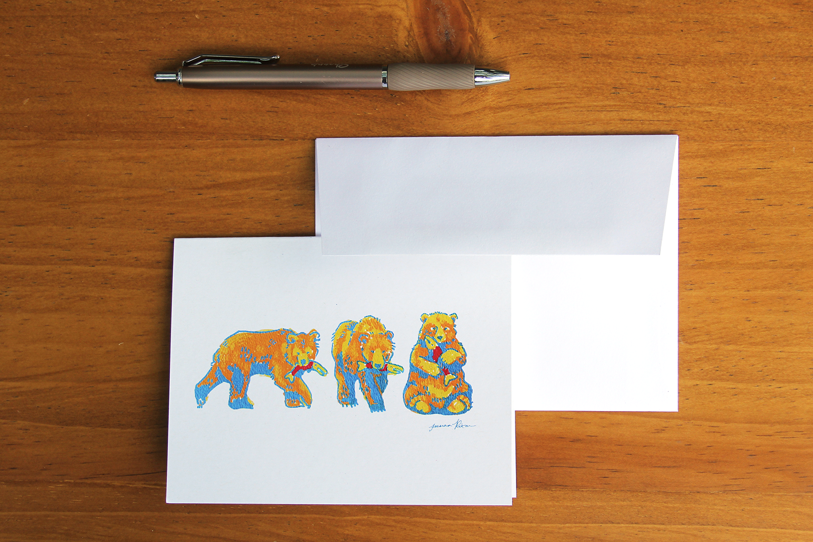 J. Reitan Designs Three Bears Greeting Card