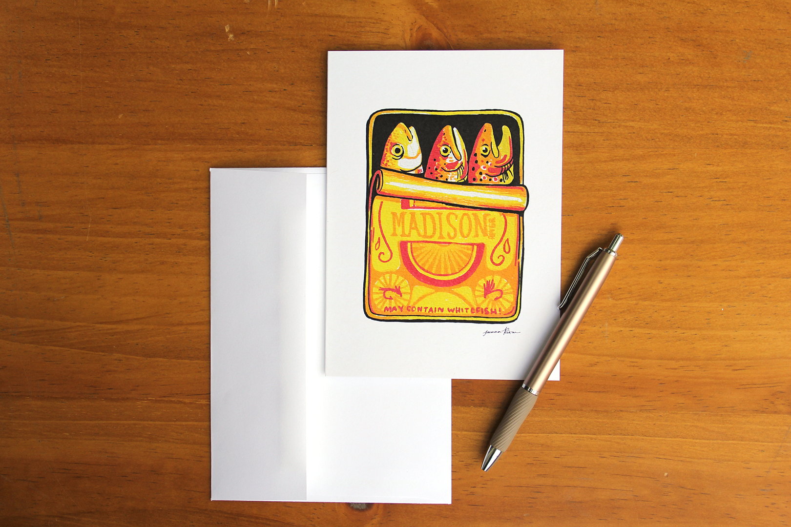 J. Reitan Designs Madison River Sardines Greeting Card