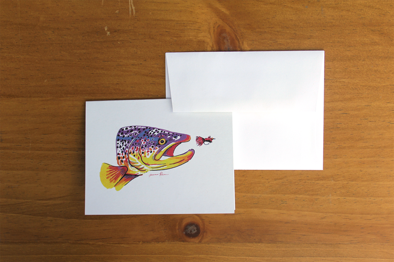 J. Reitan Designs Fly Fishing Greeting Card