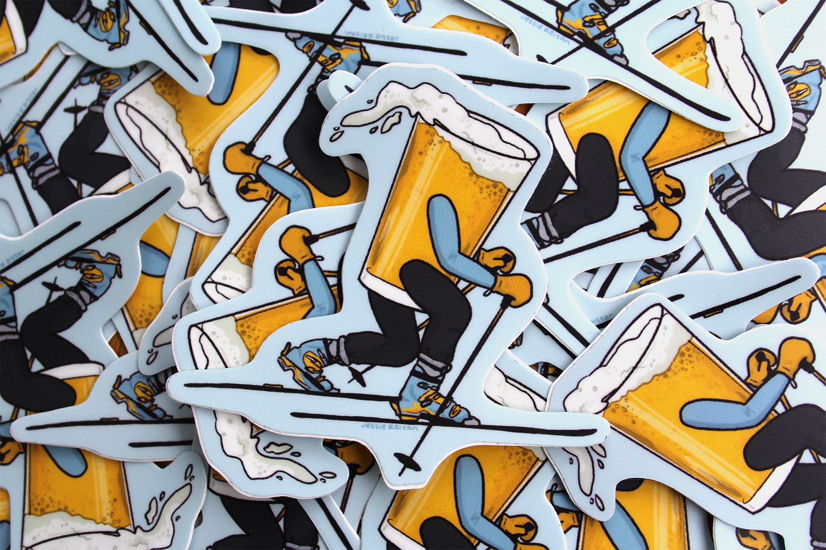 J. Reitan Designs Tele-Brewski Sticker