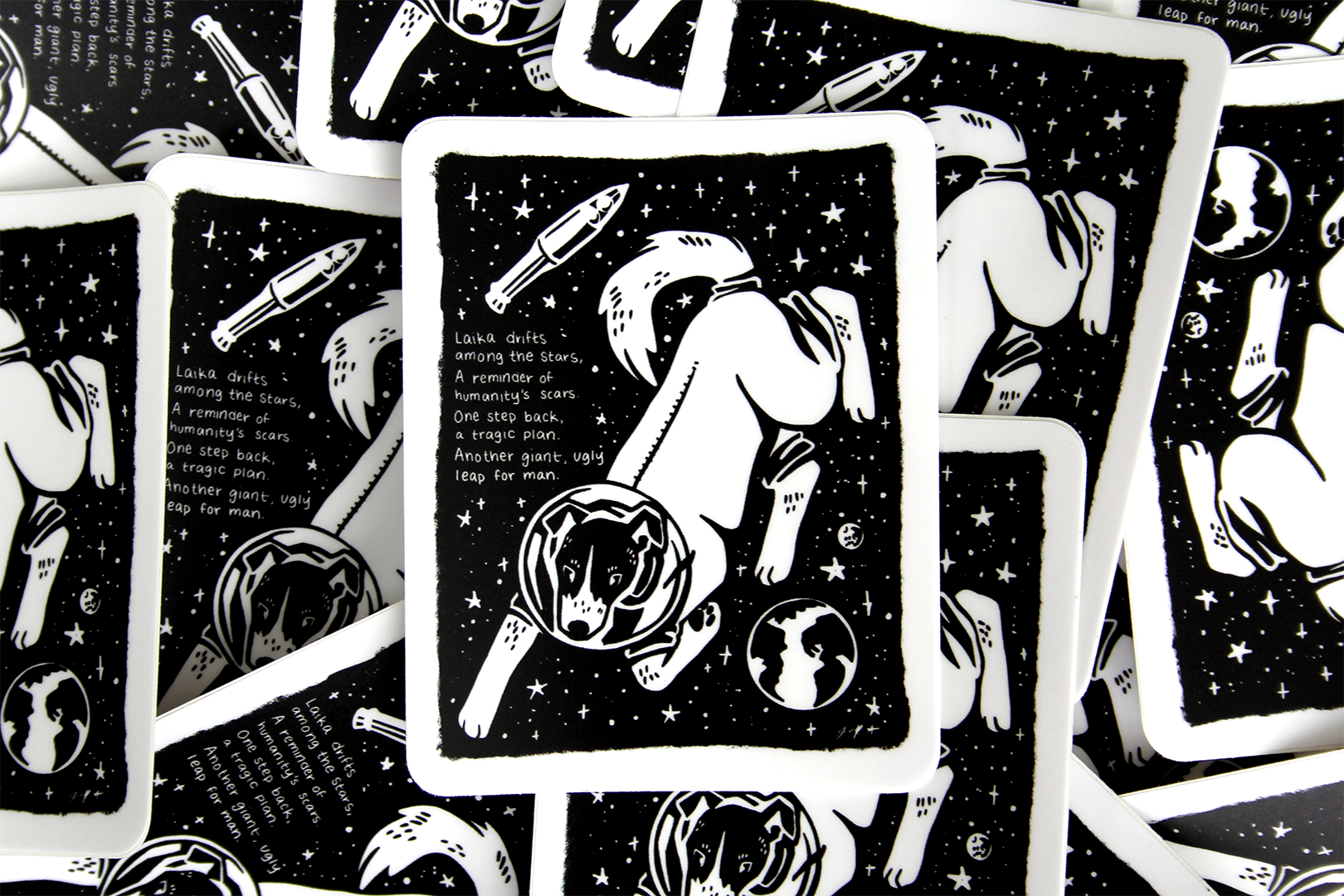 J. Reitan Designs Laika Poem Sticker