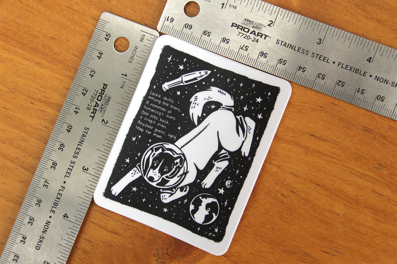J. Reitan Designs Laika Poem Sticker