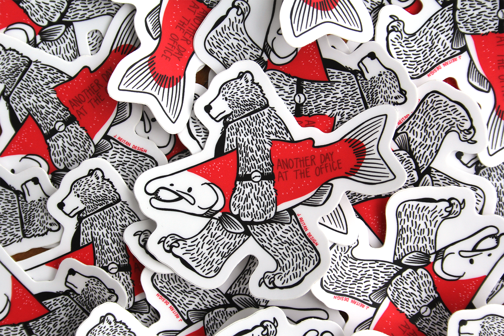 J. Reitan Designs Another Day at the Office Sticker